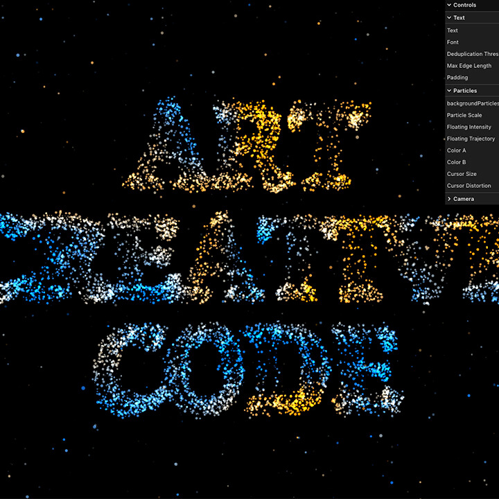 WebGL Text to Particles by Art